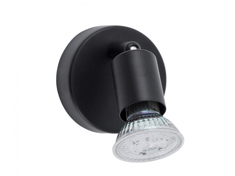 Fali lámpa 1xGU10 fekete fém 109x80mm LUP Fali lámpa 1xGU10 fekete fém 109x80mm LUP