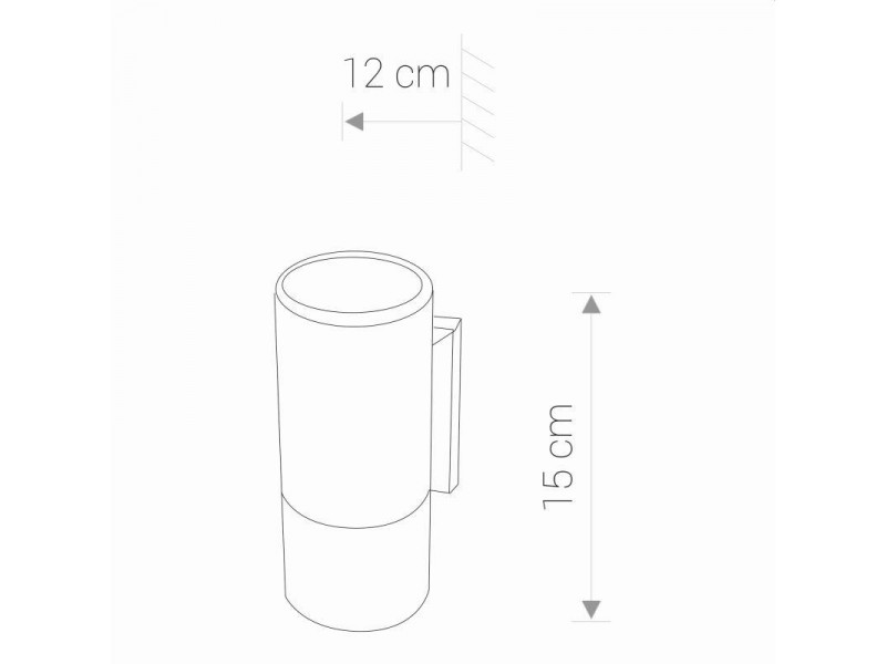 Kültéri Fali lámpa GU10 fém/szürke 150x65x120mm NEGRO