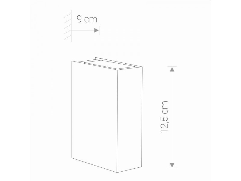 Kültéri Fali lámpa LED 2x3W 3000K 122lm fém/grafit 125x40x90mm DRAS MEGSZŰNT