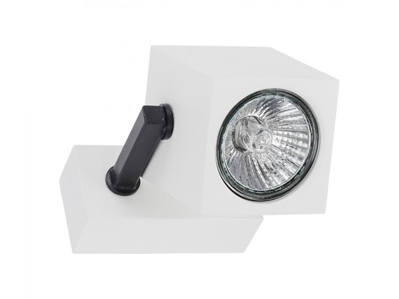 Spot lámpa GU10 fém/fehér 95x95x110mm CUBOID WHITE MEGSZŰNT