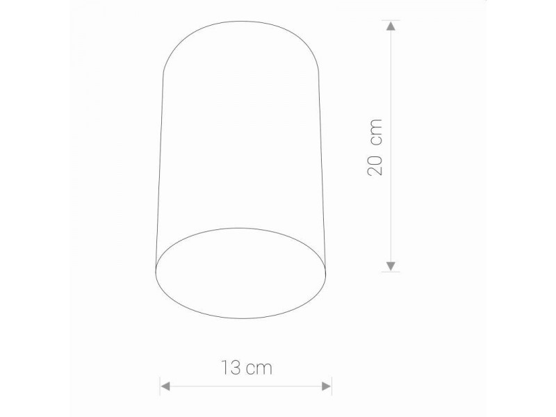 Mennyezeti lámpa E27 fém/fehér 200x130mm POINT PLEXI