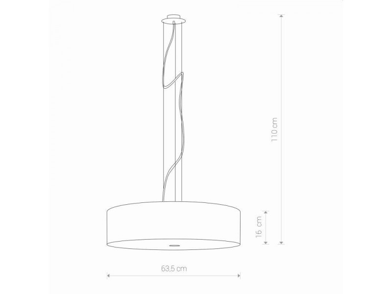 Függeszték 3xE27 szövet/fehér 1100x635mm VIVIANE