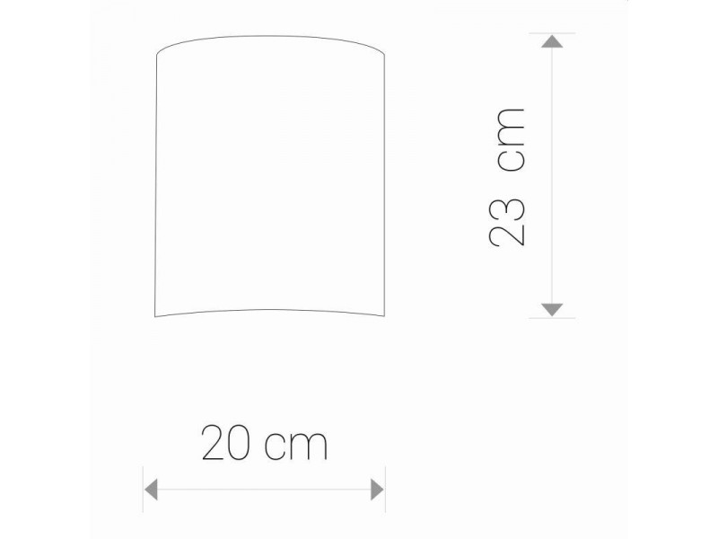Fali lámpa E27 szövet/szürke 230x200mm ALICE GRAY