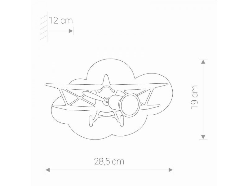 Fali lámpa GU10 fa/kék 300x120mm PLANE MEGSZŰNT Fali lámpa GU10 fa/kék 300x120mm PLANE MEGSZŰNT