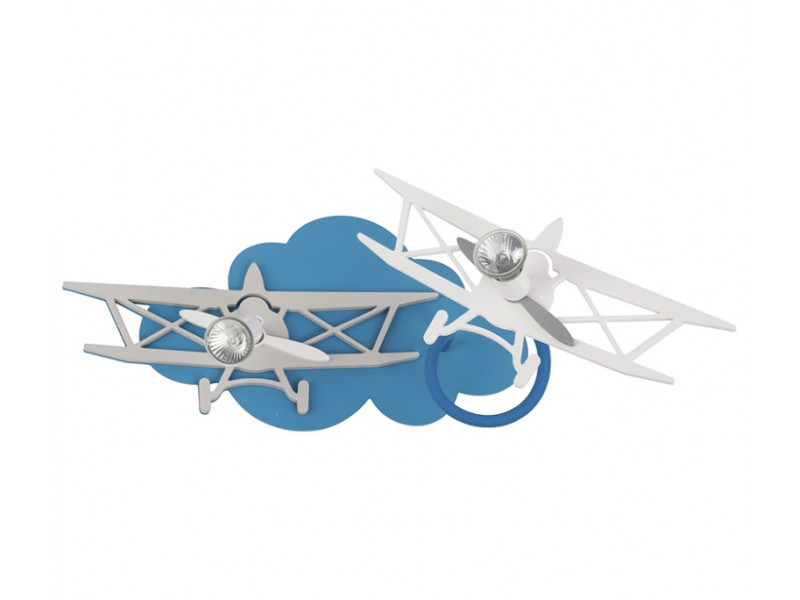 Fali lámpa 2xGU10 fa/kék 490x530mm PLANE MEGSZŰNT