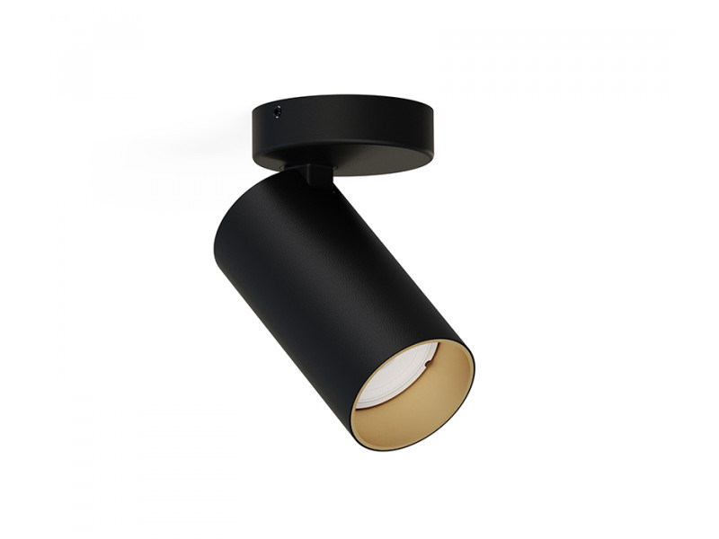 Fali lámpa GU10 fekete/fém 130x55mm MONO