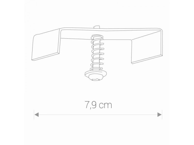 Sín rögzitő elem beépíthető acél/króm 79mm PROFILE Sín rögzitő elem beépíthető acél/króm 79mm PROFILE