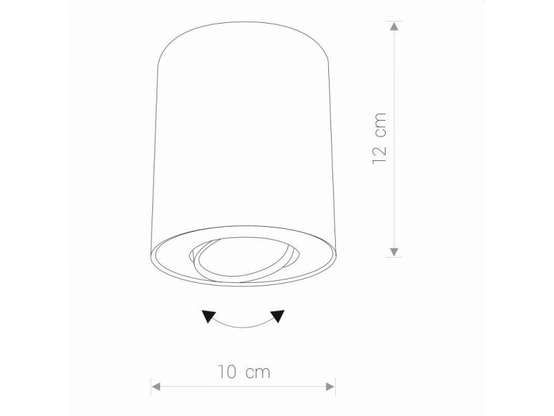 Mennyezeti lámpa GU10 acél/fehér 120x100mm SET (TL-8896)