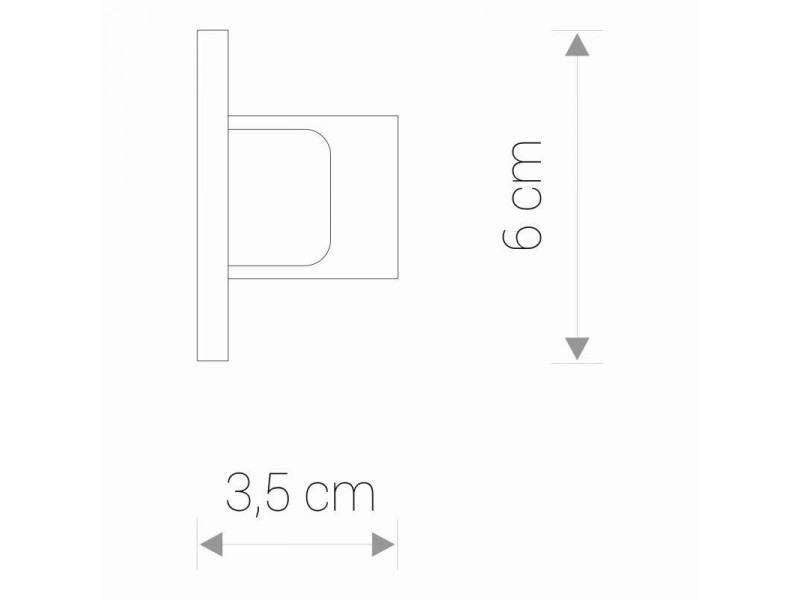 Sín (T) végzáró elem beépíthető polikarbonát/fehér 35x60mm PROFILE Sín (T) végzáró elem beépíthető polikarbonát/fehér 35x60mm PROFILE