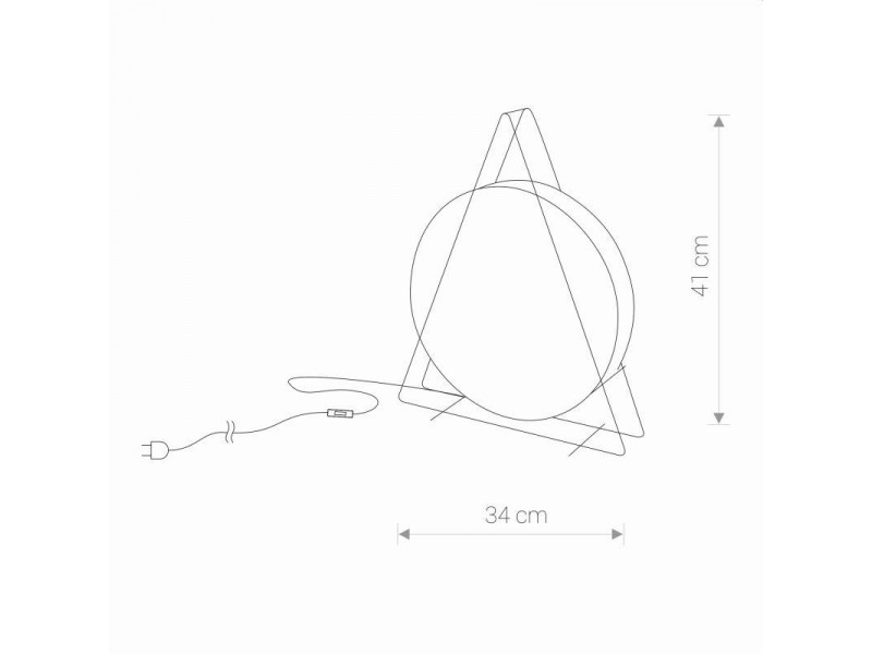Asztali lámpa G9 acél/arany 410x340mm WHEEL MEGSZŰNT