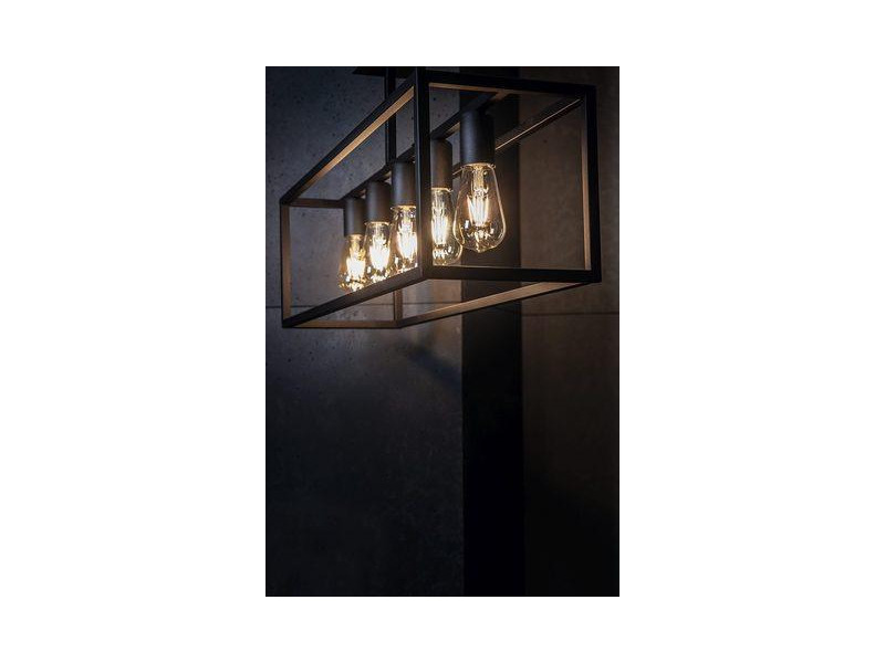 Mennyezeti lámpa 5xE27 acél/fekete 415x760x150mm CRATE