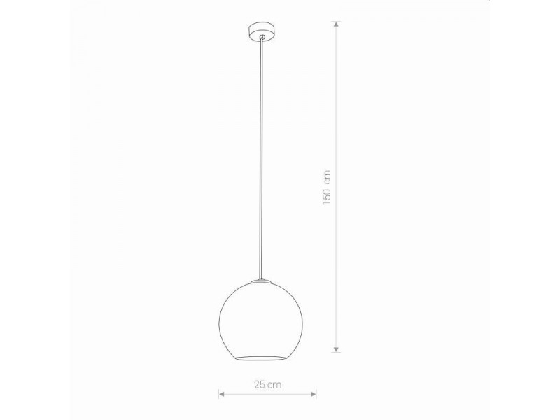 Függeszték E27 üveg/króm 1500x250mm POLARIS Függeszték E27 üveg/króm 1500x250mm POLARIS