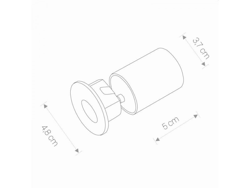 Beépíthető lámpa LED 1W 3000K 45lm alumínium/fehér 48x48x50mm OIA Beépíthető lámpa LED 1W 3000K 45lm alumínium/fehér 48x48x50mm OIA