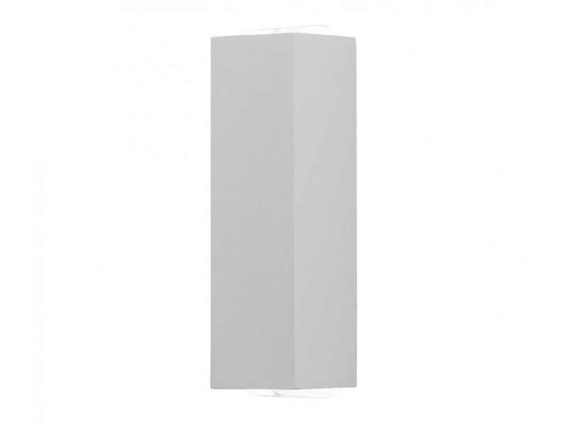 Kültéri Fali lámpa LED 2x2W 3000K 110lm alumínium/fehér 175x45x50mm LENS