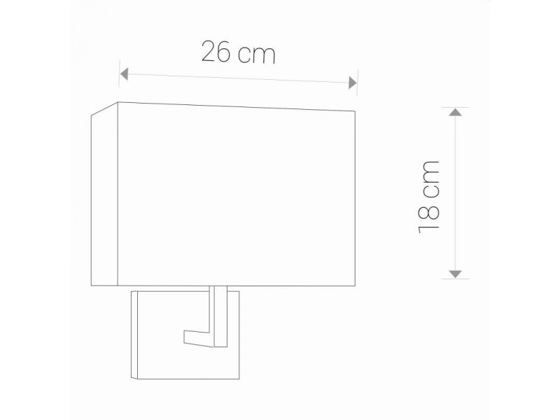 Fali lámpa E27 szövet/szürke 260x260x260mm HOTEL