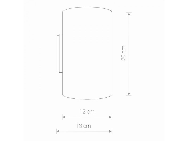 Fali lámpa 2xES111 GU10 alumínium/fehér 200x130mm TUBE