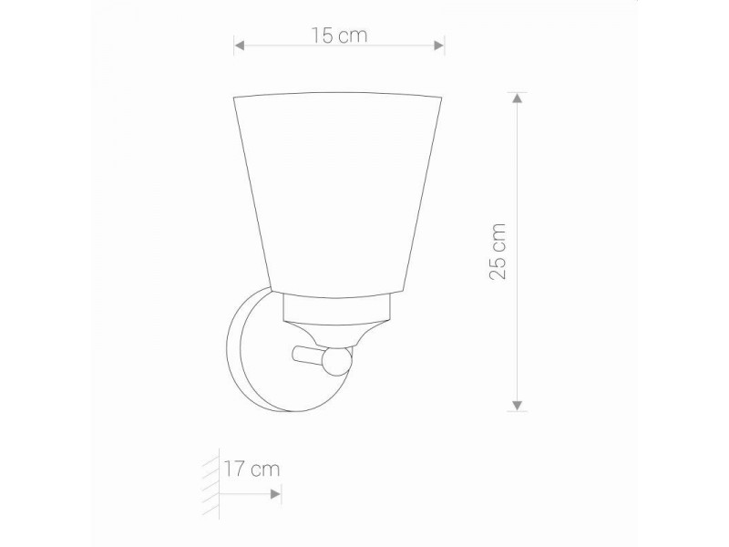 Fali lámpa E14 üveg/átlátszó 250x150x170mm BALI