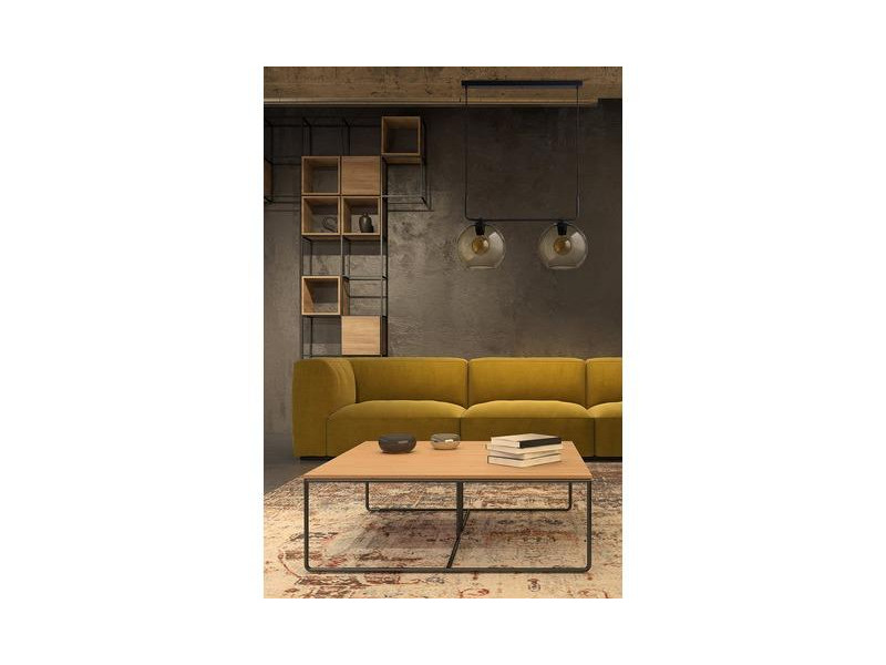 Függeszték 2xE27 üveg/füstszínű 1300x650mm MONACO