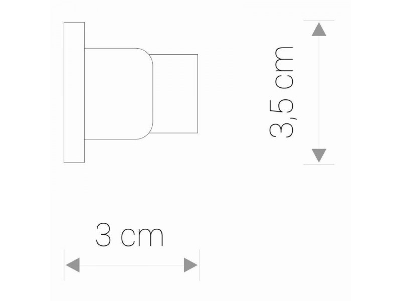 Sín (T) végzáró elem fehér 35x30mm PROFILE Sín (T) végzáró elem fehér 35x30mm PROFILE