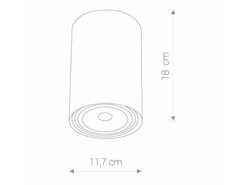 Mennyezeti lámpa ES111 GU10 fém/fehér 180x117mm BIT MEGSZŰNT