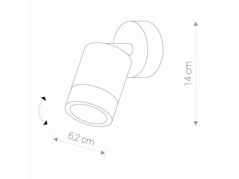 Kültéri Fali lámpa GU10 IP54 alumínium/grafit 140x62mm FALLON MEGSZŰNT