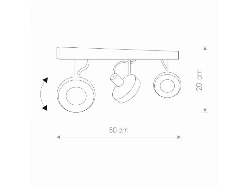 Spot lámpa 3xES111 GU10 fém/grafit 200x500mm CROSS GRAPHITE Spot lámpa 3xES111 GU10 fém/grafit 200x500mm CROSS GRAPHITE