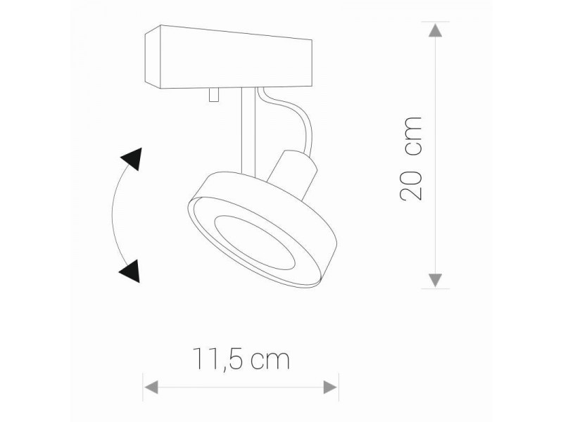 Spot lámpa ES111 GU10 fém/grafit 200x115mm CROSS GRAPHITE MEGSZŰNT