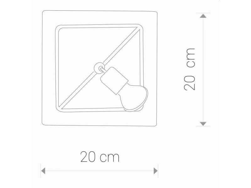 Spot lámpa GU10 fa/szürke 200x200x140mm COBA MEGSZŰNT