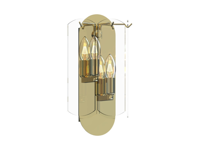 Fali lámpa 2xE14 üveg/arany 330x209x122mm NIRA