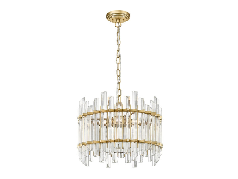 Függeszték 6xG9 fém,üveg/arany,átlátszó 400x300x1520mm ALEXANDRIA