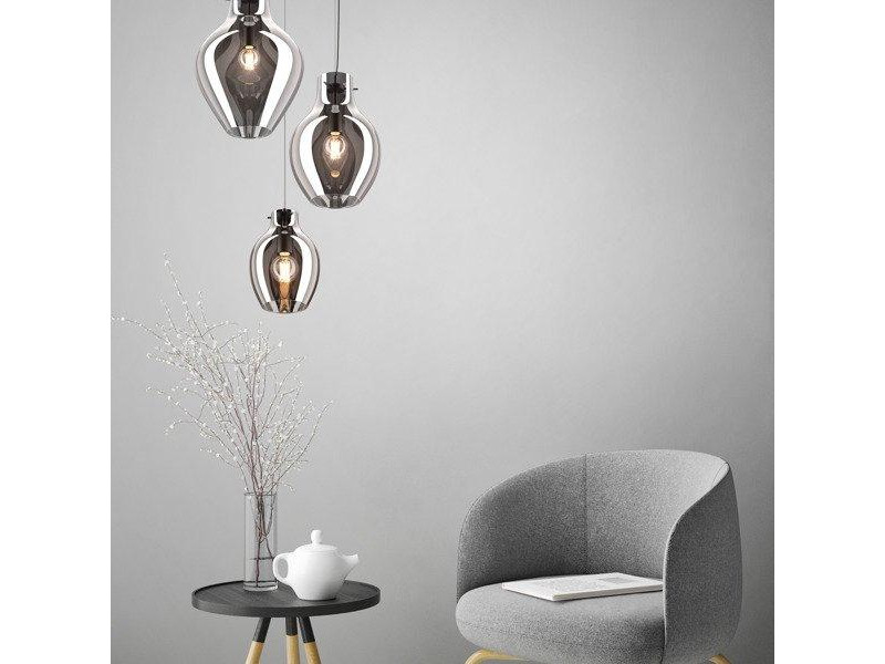 Függeszték E27 üveg/króm 2796x380mm BRESSO (ZU-OYD-10231A)