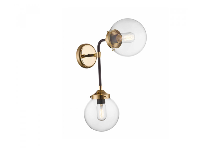 Fali lámpa 2xE27 üveg/arany 500x170x350mm RIANO MEGSZŰNT